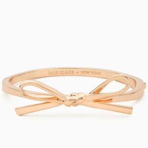 Kate Spade Skinny Mini Bow Bangle in Rose Gold